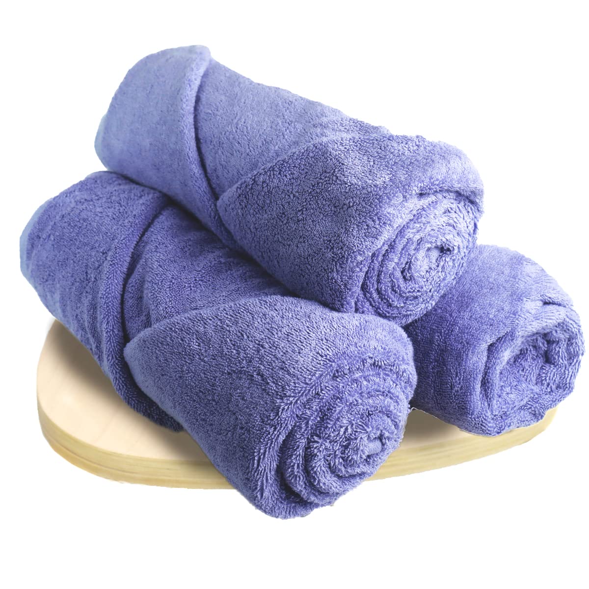Heelium Bamboo Bath Towel 1500 Gsm | Ultra Absorbent 3x Softer Than Cotton Towels (Iris)- Pack Of 3