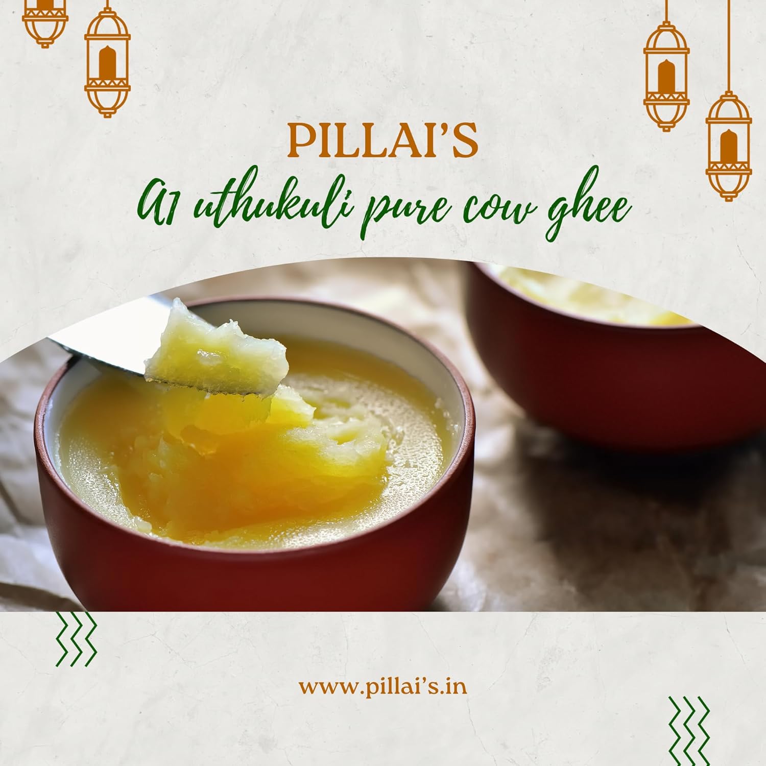 Organic Natural A1 Uthukuli Pure Cow Ghee By RR Pillai'S | Rich In Vitamin A, D, E & K Healthy Desi Ghee Perfect For Pulao, Rotis | (200ml) 6.7 Ounce | Jar Pack