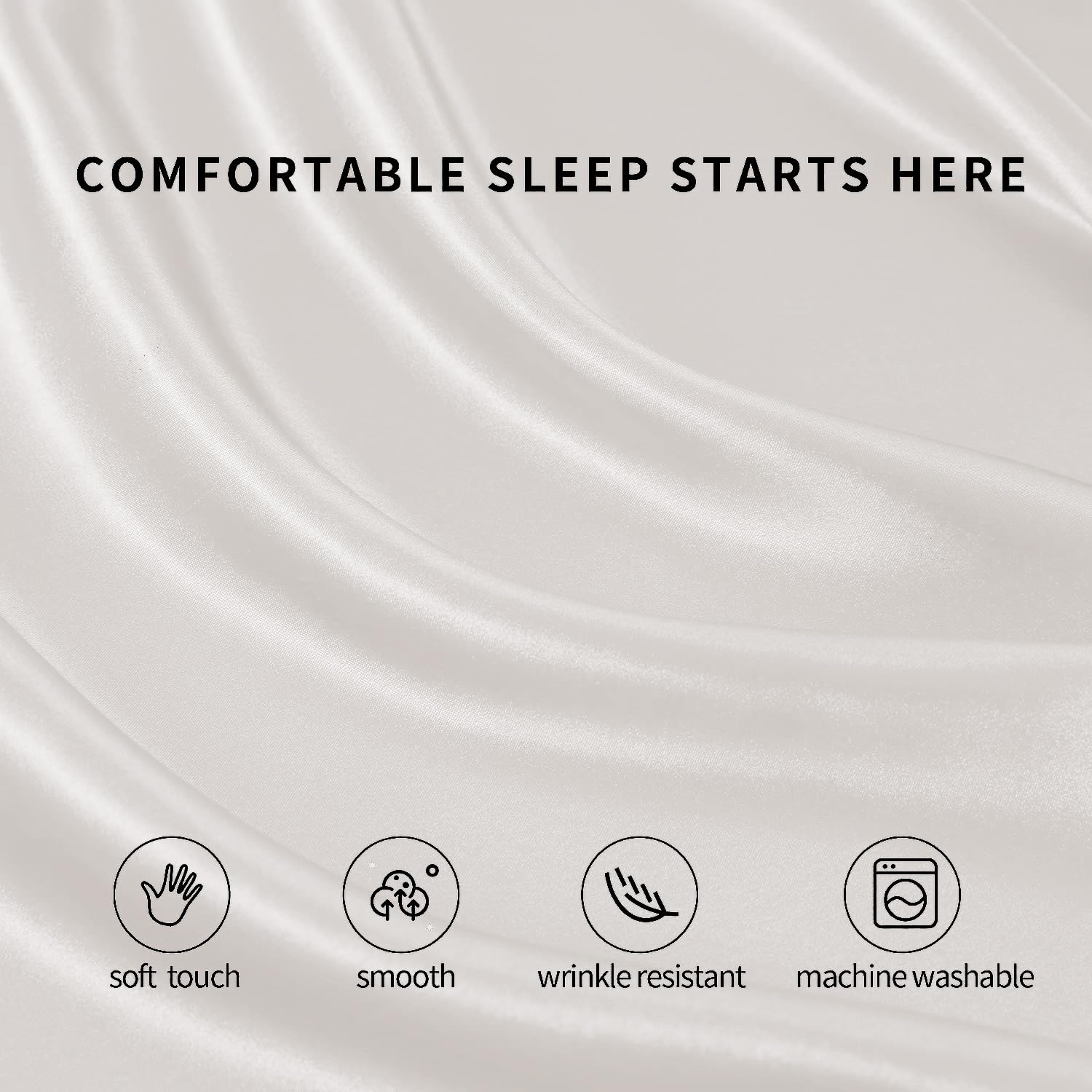 1 Double Bedsheet For King Size With 2 Pillow Covers - 108 X 108 Inches, White | Perfect For Romantic Night, Excellent Gift For All Celebrations Bedsheet