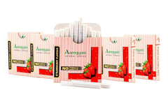 Aarogyam Herbals 100% Tobacco & Nicotine Free Cigarette For Relieve Stress & Mood Enhance Product For Smokers - 10 Sticks In Each Packet Strawberry Flavour Pack Of 10