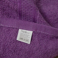 Fezora 100% Cotton Bath Towel 450 Gsm | Ultra Soft, Quick Dry, High Absorbency, Skin-Friendly Large Size Bath Towel (Dark Purple)