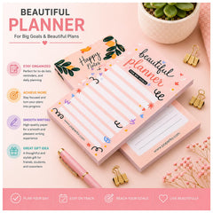 Daily To Do Writing Pads, Daily Planner, Notepads, Simply Tear Off Sheet | Set Of 4, 50 Pages
