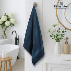 Earthy Fables Premium Bath Towel 600 Gsm | 100% Combed Cotton Ultra Soft, Quick Dry & Highly Absorbent For Home, Travel & Acne-Prone Skin (Dark Teal)