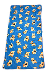 Microfiber Teddy Printed Bath Towel 400 Gsm | Absorbent Super Soft & Comfortable Quick Drying Bathing Towel (Blue)