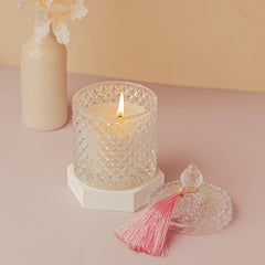 DIAMOND CRYSTAL JAR CANDLE ORGANIC SOY WAX COTTON WICK CANDLE FOR COUPLE DATE