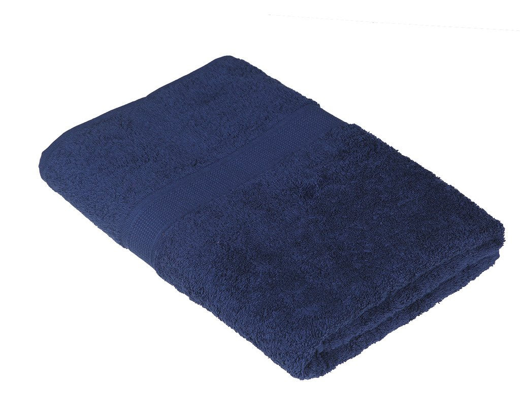 Bombay Dyeing Santino Premium Cotton Large Bath Towel 500 Gsm (Navy Blue)