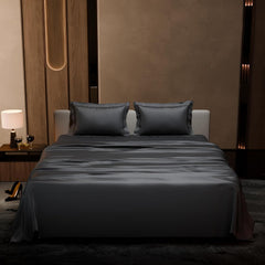 Premium Bedding Set King Size Bedsheet With 2 Pillow Covers | 90 X 108 Inches, Dark Grey | Ultimate Comfort, Breathable - Wedding Gift For Couples