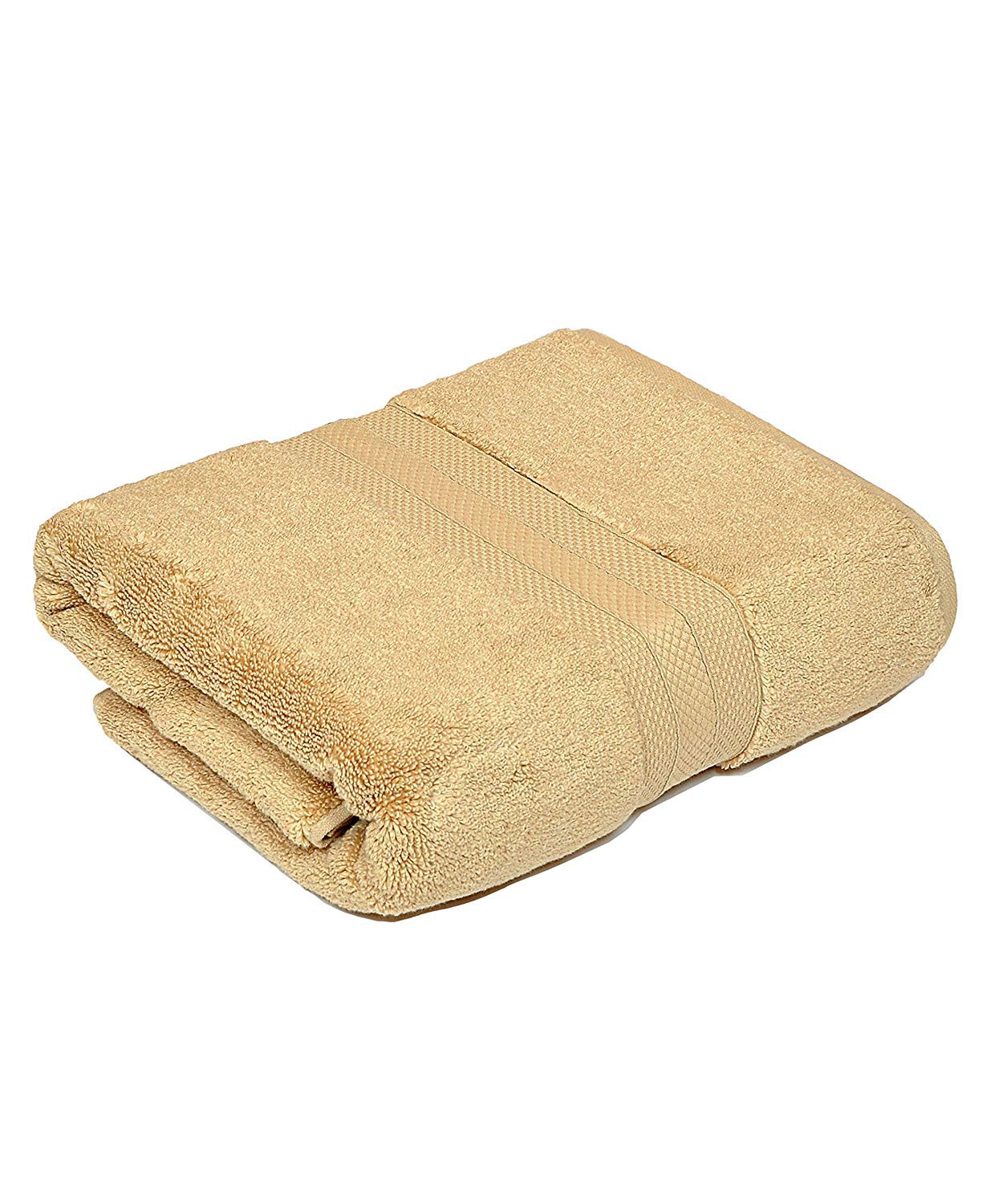 North Field Bath Towel 1000 Gsm | Extra Soft & Absorbent, Durable Bath Towel (Brown & Yellow) - Set Of 2