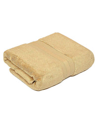 North Field Bath Towel 1000 Gsm | Extra Soft & Absorbent, Durable Bath Towel (Brown & Yellow) - Set Of 2