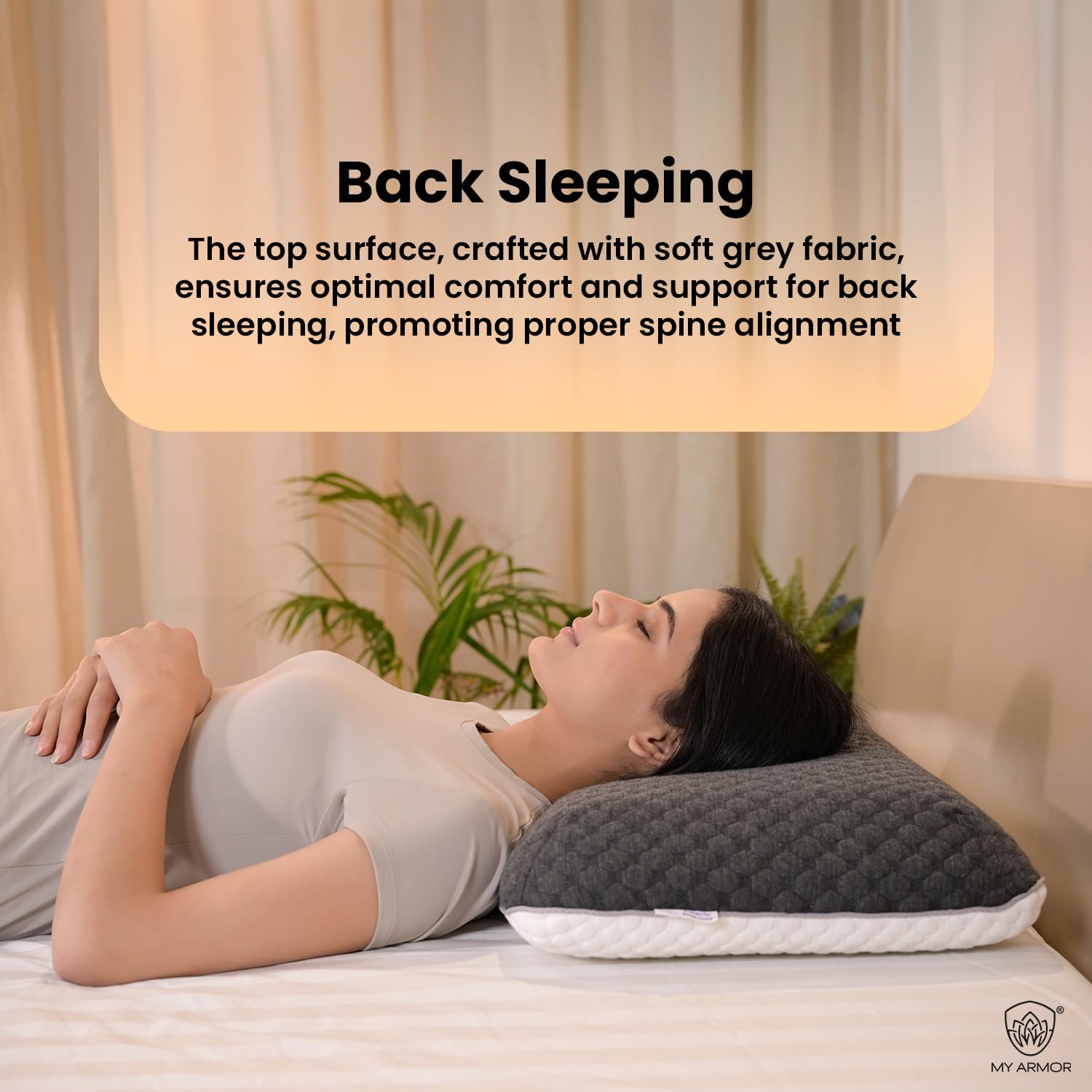 Memory Foam Pillow, Dual Side Sleeping For Back & Side Sleepers - 25x15.5x5 Inches | Orthopedic Cervical Pillow For Neck Pain & Shoulder Pain, Spondylitis | Bamboo Cover, White - Pack Of 1