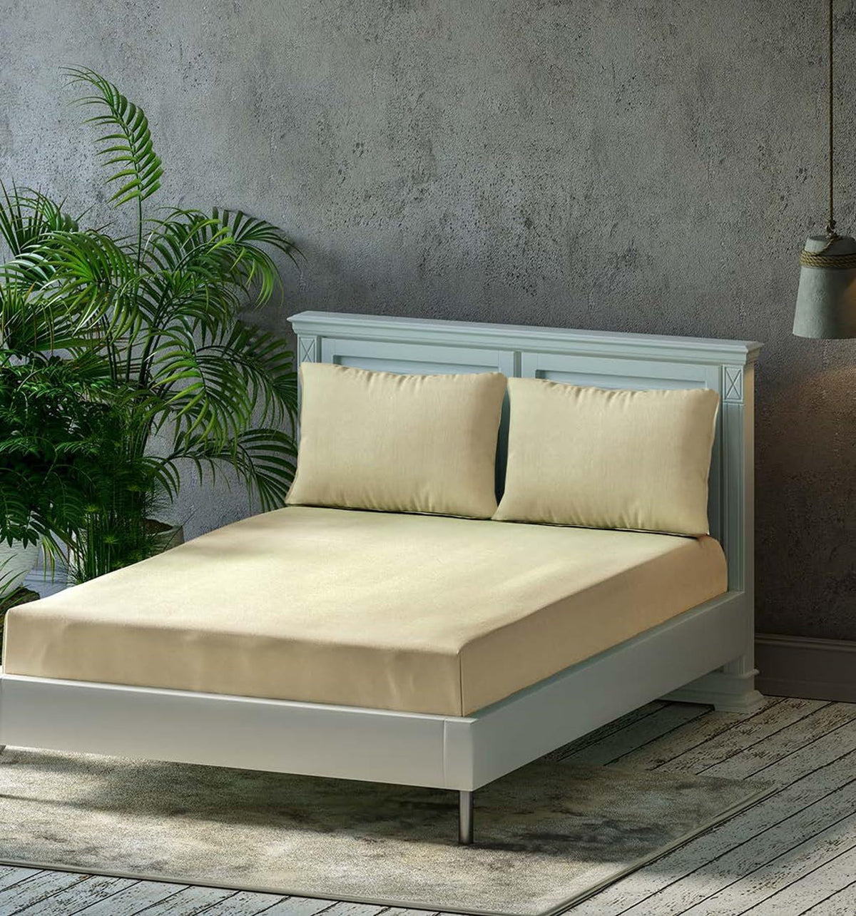 King Size Flat Double Bedsheet Set With 2 Matching Pillow Covers (108 X 108 Inches, Beige) | Best For Festival Gifting, Housewarming, Anniversary Gifts Friends Family Gifting