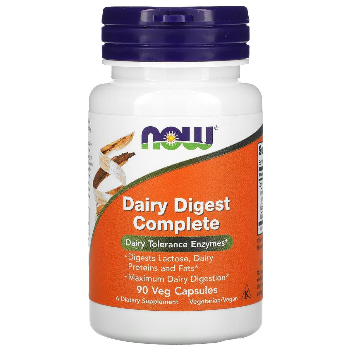 Now Foods Dairy Digest Complete, Digestive Health Support | 90 Veg Capsules, 150gm 0.3lbs