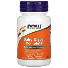 Now Foods Dairy Digest Complete, Digestive Health Support | 90 Veg Capsules, 150gm 0.3lbs