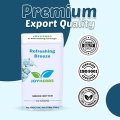 Herbal Cigarettes 100% Tobacco & Nicotine Fre7/\e7/\ee Refreshing Breeze Flavour 10 Sticks - Made With Ayurvedic Herbs   | Tobacco Alternatives - Non Addictive"
