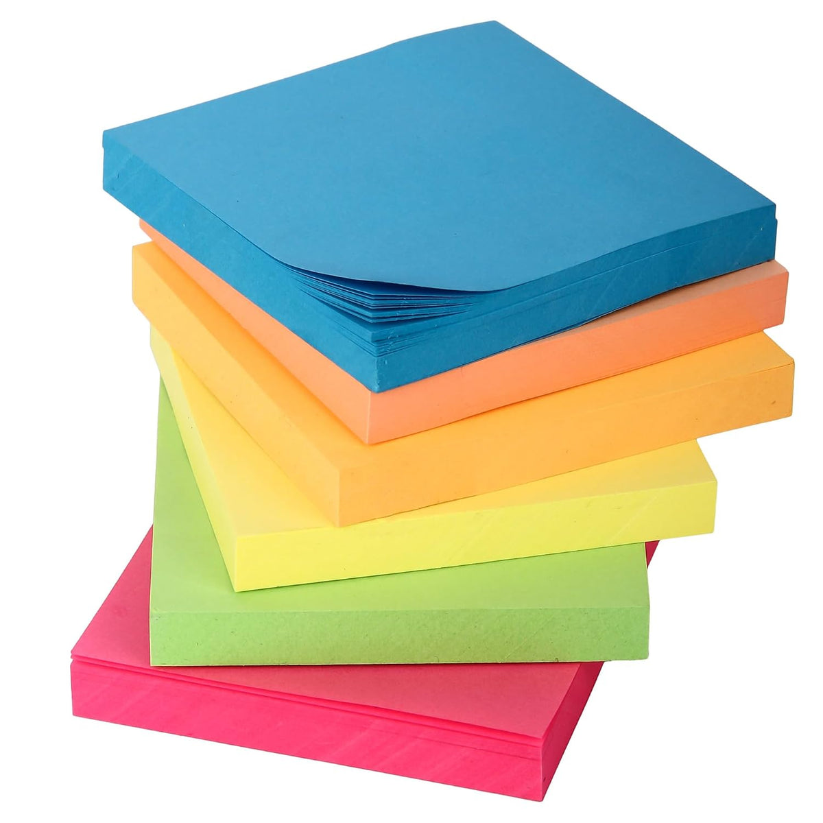 Sticky Notes 5 Colors Fluorescent Paper Self Adhesive & Removable | Pack Of 5 X 100 Sheets