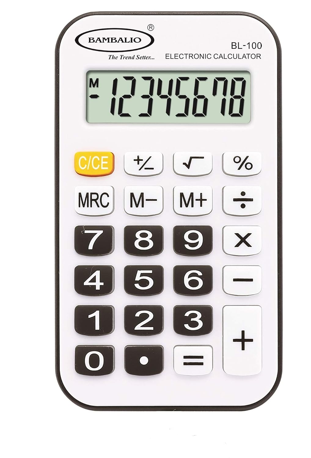 Bambalio 8 Digits BL-100 Portable Pocket Calculator With 3 Years Warranty, 3 Years Battery Life Black | Pocket Size, Scratch LCD Screen