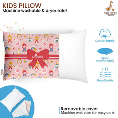 Personalized Pillow For Kids, Super Soft Cotton Kids Cushion - 12 X 18 Inches | Custom Name, For 5 Years Old Kids, Adorable Prints | For Head, Neck Support Baby Pillow - Pillow 14