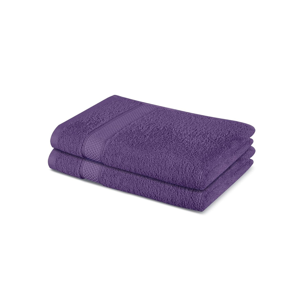 Himeya 100% Cotton Large Size Hand Towels 400 Gsm (Spice Violet) - 2 Piece