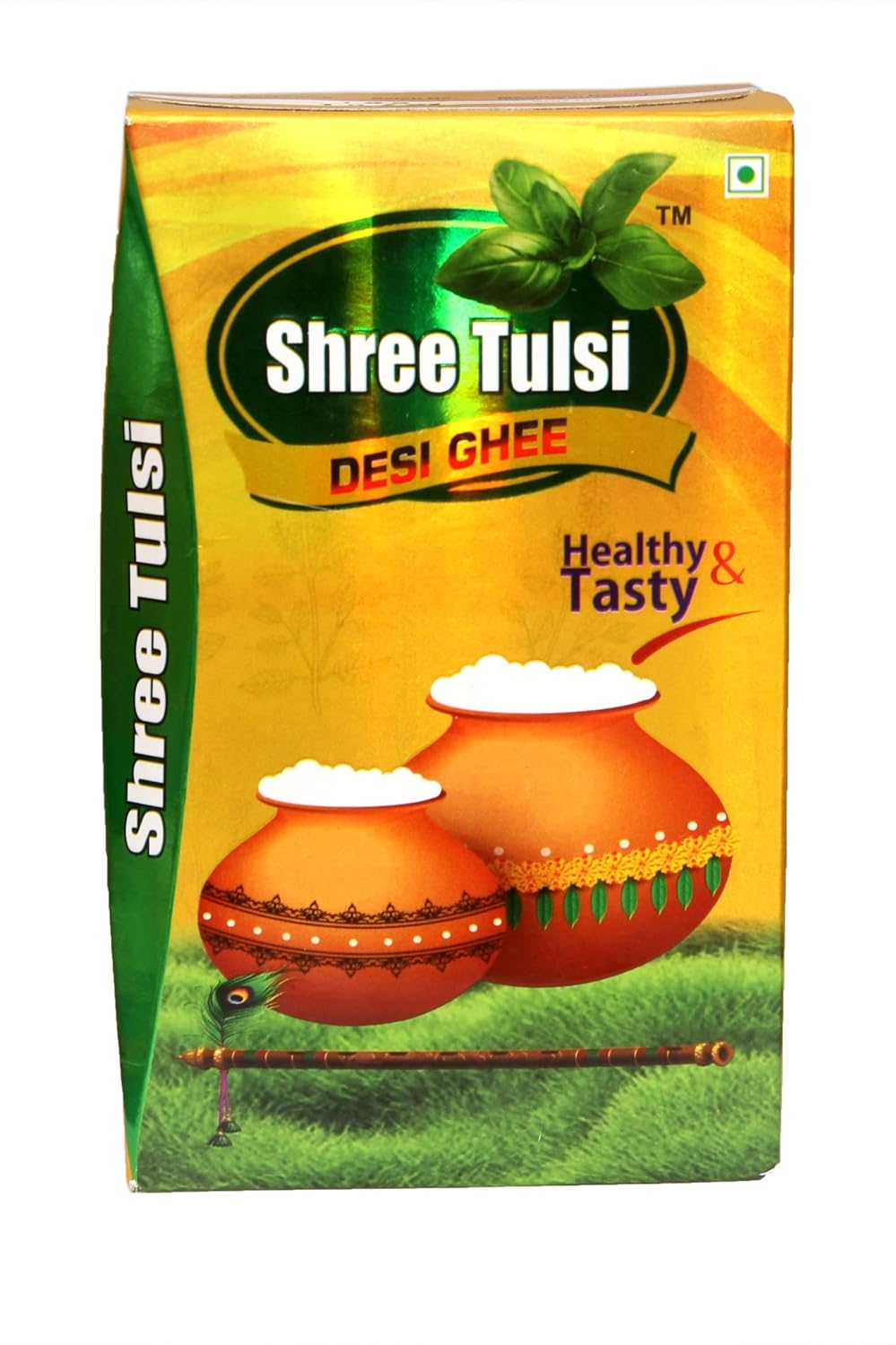 Organic Pure Desi Ghee By Shree Tulsi | Good Source Of Energy & Nutrients Healthy Desi Ghee Perfect For Muscles | (1 Litr) 33.8 Ounce | Box Pack