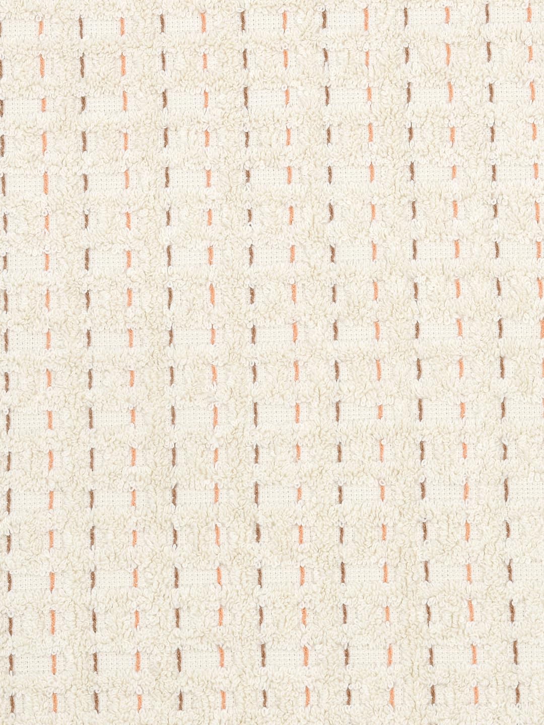Homefresh Decorative Cotton Bath Towel 500 Gsm | Geometric Pattern Brown & White (Odyssey)