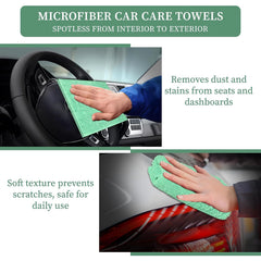 Kuber Industries Cleaning Towel 450 Gsm | Reusable & Water Absorbent Towels For Cleaning Glass, Kitchens & Bathrooms - Pack Of 3 (Green)