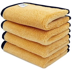 Softspun Microfiber Super Soft Hand & Face Wipes 300 Gsm Towel Set - 4 Piece (Beige)