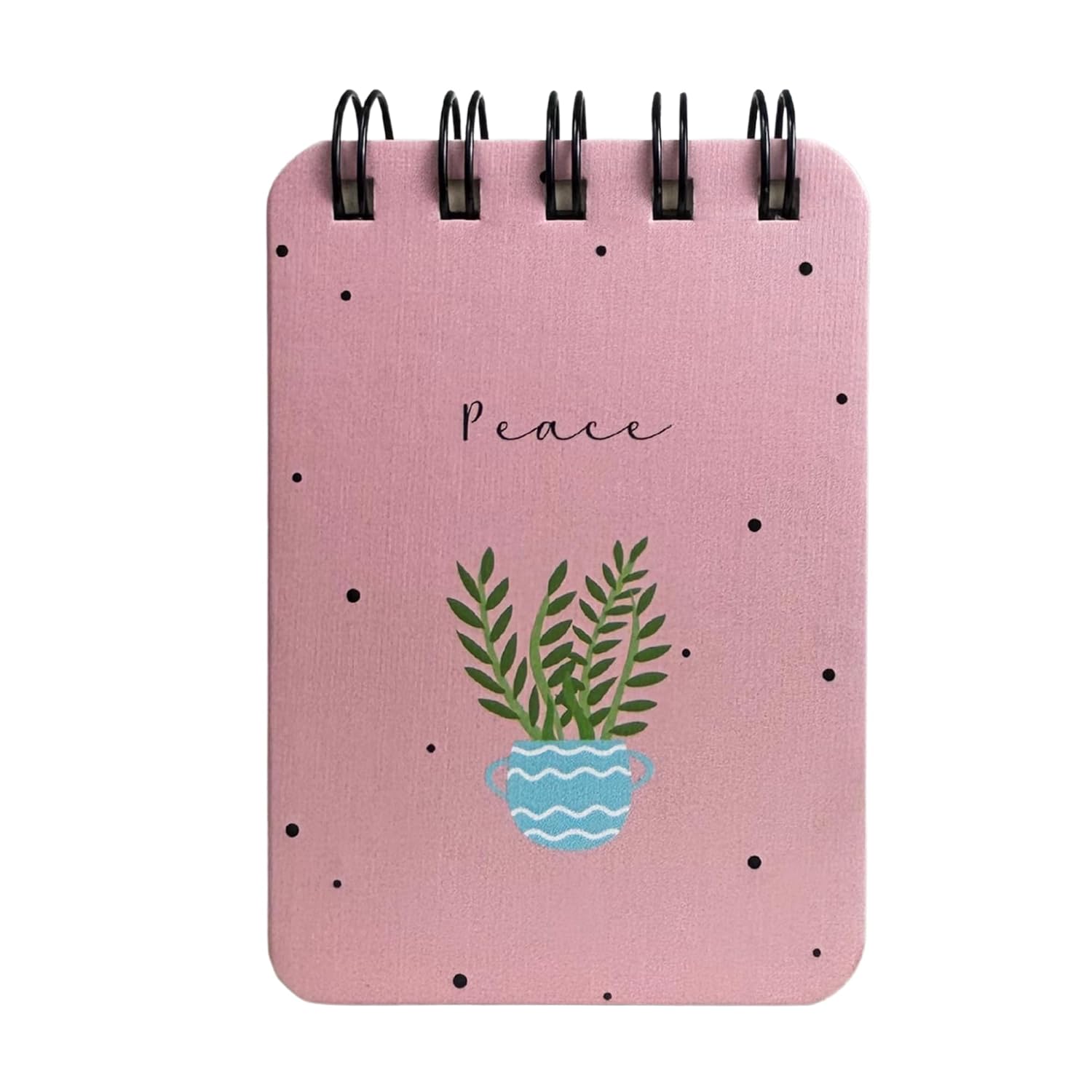 Spiral Pocket Notebook Cute Mini Notepad, Handy Notebook For School, Office (Peace) 1pc