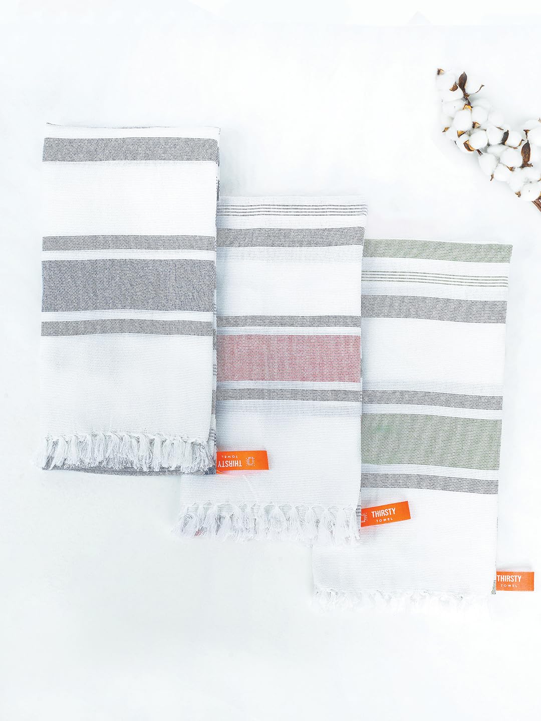 Thirsty Towel Cotton Bath Towel | Super Soft & High Absorbency Towels, Quick Dry Towels Large Size, For Men, Women & Kids, Multistripe (Assorted)