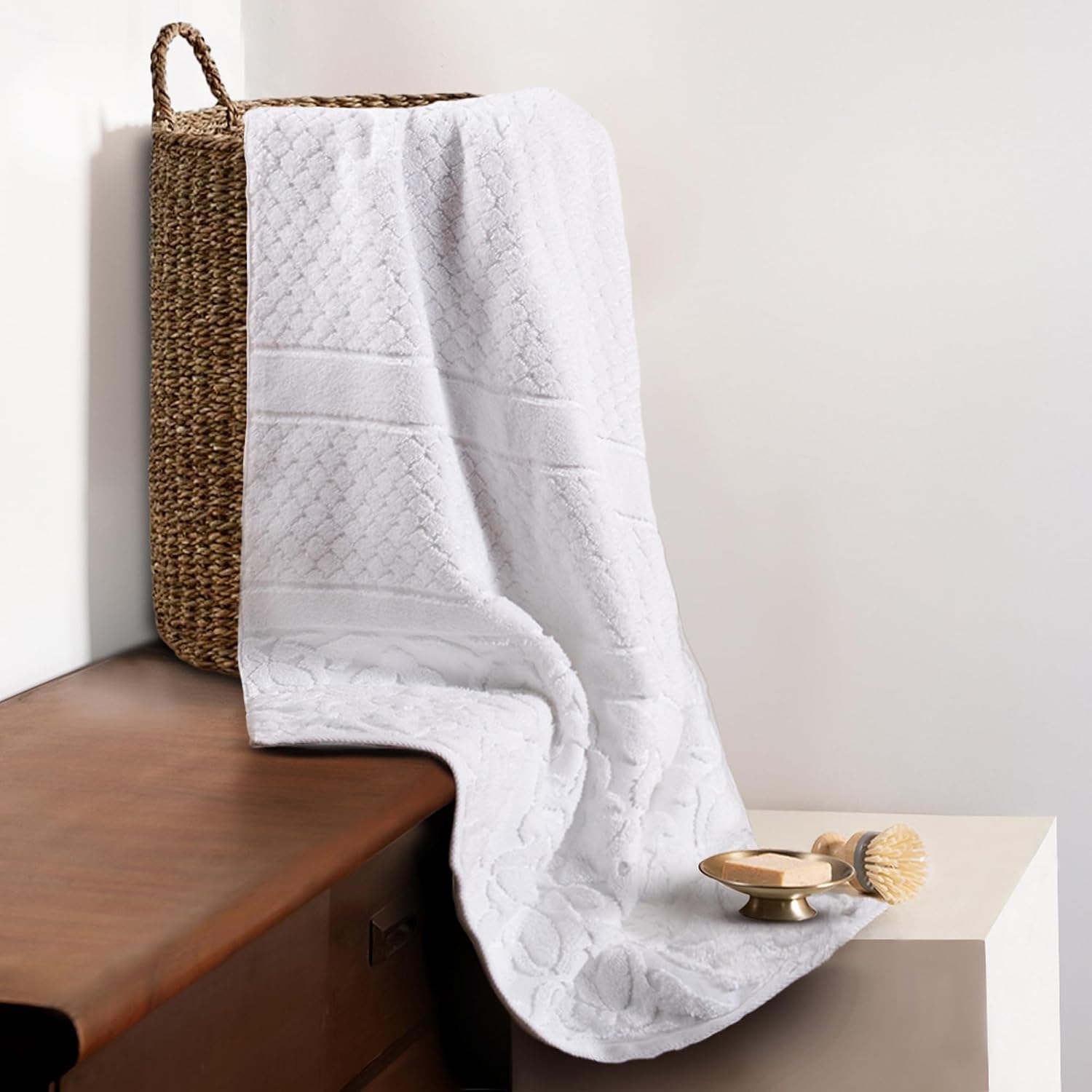Mytrident Bath Towel 600 Gsm | Nectarsoft Be Our Guest Collection, 100% Cotton Bath Towel For Men & Women, Highly Absorbent Bath Towels (Elanz)
