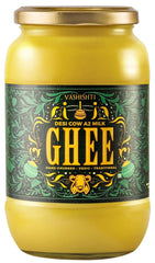 100% Pure Desi A2 Cow Ghee By Vashishti | Traditionally Made With Bilona Method Healthy Cow Ghee | (500ml) 16.9 Ounce | Jar Pack