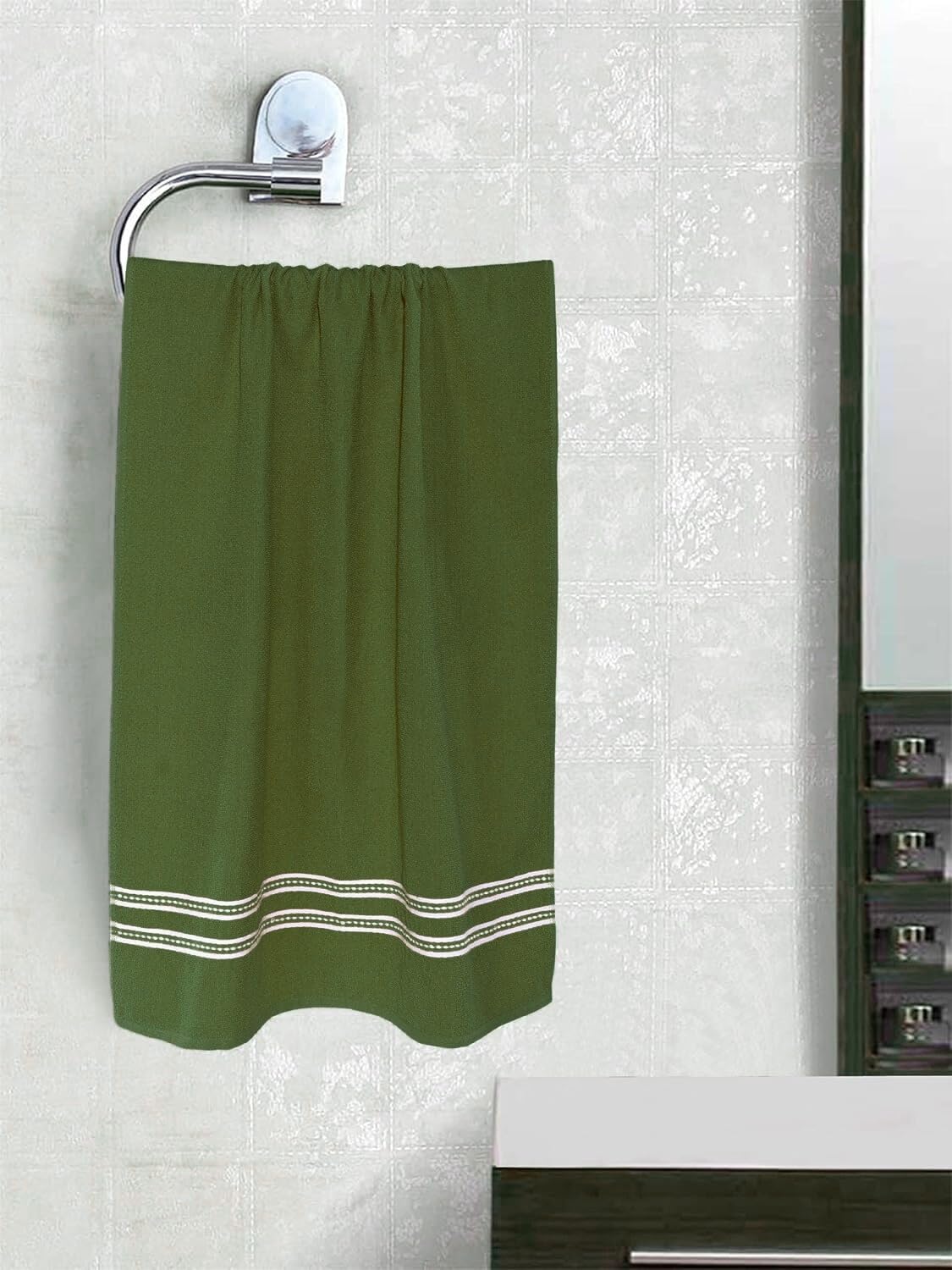 Home Elite Cotton Bath Towel 400 Gsm (Mehandi Green)