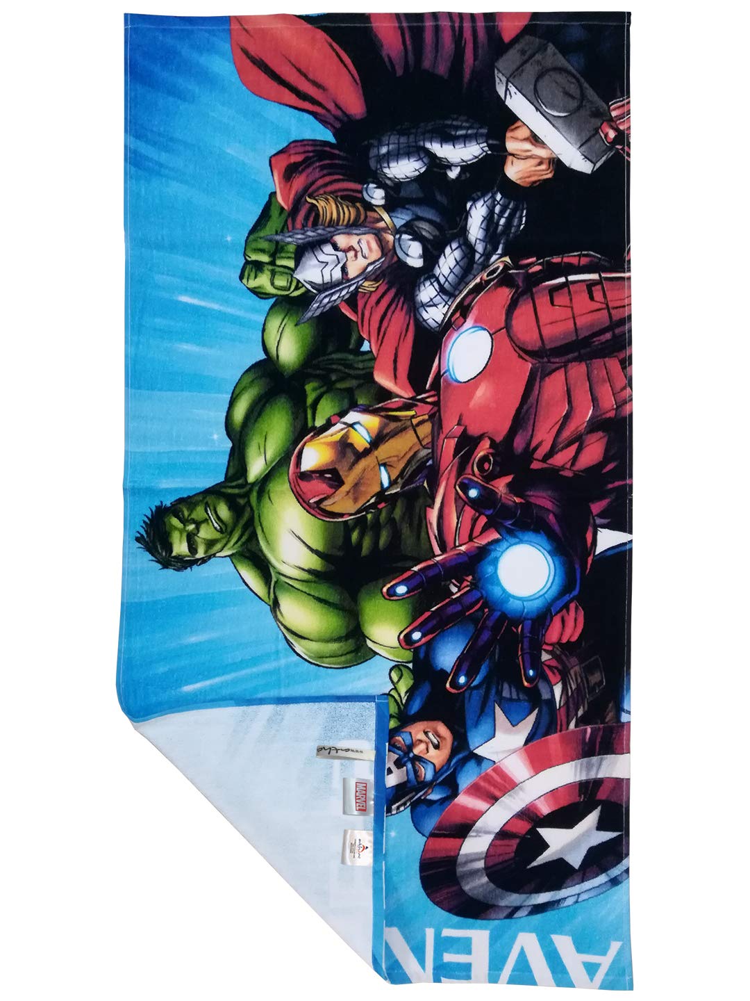 Athom Living Avenger Print Cotton Bath Towel 350 Gsm | Super Soft, Quick Dry, Highly Absorbent, Lightweight & Durable Towel For Boys & Girls