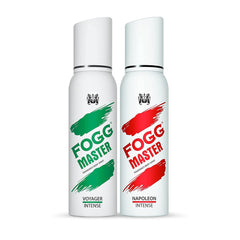 Fogg Master Napoleon & Voyager Intense No Gas Deodorant For Men | Long-lasting Perfume Body Spray 120ml Each 4 Fl.oz.