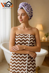 Vxqo Soft Large Size Bath Towel 400 Gsm | Super Absorbent Lightweight & Quick Drying Towel (Brown)