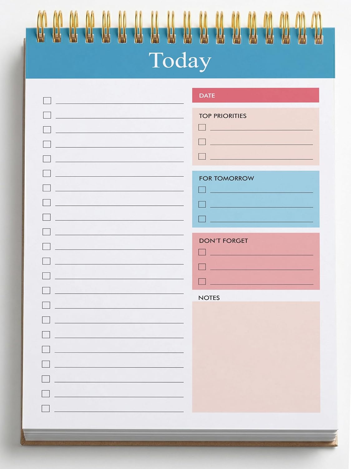To Do List Notepad, Daily Planner Notepad Undated 54 Sheets/Tear Off, Planning Memo Pad, Pack Of 1