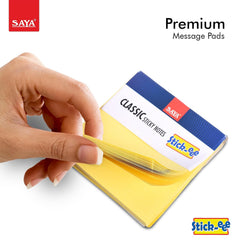 Sticky Notes Cube – 600 Sheets (100 Sheets X 6 Pads) | Self-Adhesive, Yellow - Ideal For Reminders