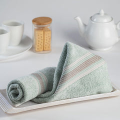 Spread Spain Water & Soil Face Towel 300 Gsm | Luxurious Blend Of Cotton & Bamboo Fiber Face Towel Ultra-Absorbent, Quick-Drying & Skin-Friendly (Mint) - Pack Of 2