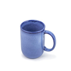Large Ceramic Coffee Mug Set Of 2 - Blue Reactive, 400ml Each | Ceramic Tall Curvy Mug With Glossy Finish - Stoneware Mug For Coffee | Ceramic Coffee Mug - Microwave Safe & Dishwasher Safe