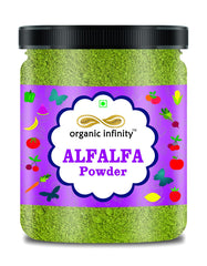 Organic Infinity Alfalfa Grass Powder, Rich In Calcium, Magnesium, Phosphorous, Potassium, Trace Minerals, Enzymes & Vitamins | 200gm 0.4lbs
