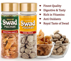 Panjon Swad Hing Peda & Meetha Amla Candy 470gm, (235gm *2) Pachak Mouth Freshener 2 Bottles