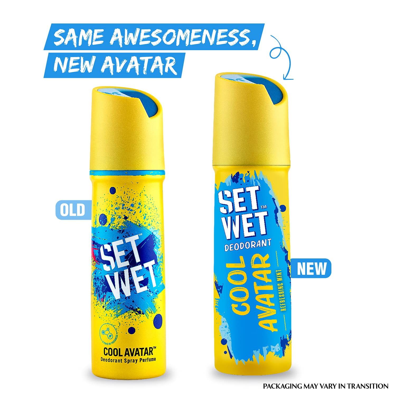 Set Wet Charm Avatar & Cool Avatar Deodorant Spray Perfume For Men 150ml Each 5 Fl.oz.