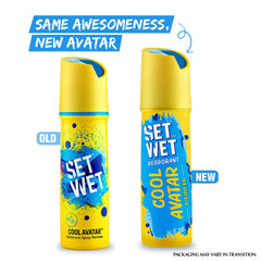 Set Wet Charm Avatar & Cool Avatar Deodorant Spray Perfume For Men 150ml Each 5 Fl.oz.