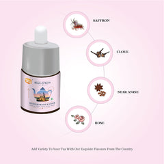 Spice Drop Hyderabadi Kadak Tea Spice Blend - 180 Cups, 5ml, 0.1 Fl.Oz. | Contains Rose, Saffron & Clove - Chai Masala Drops | GMO Free, No Preservatives, Gluten Friendly, Keto Friendly