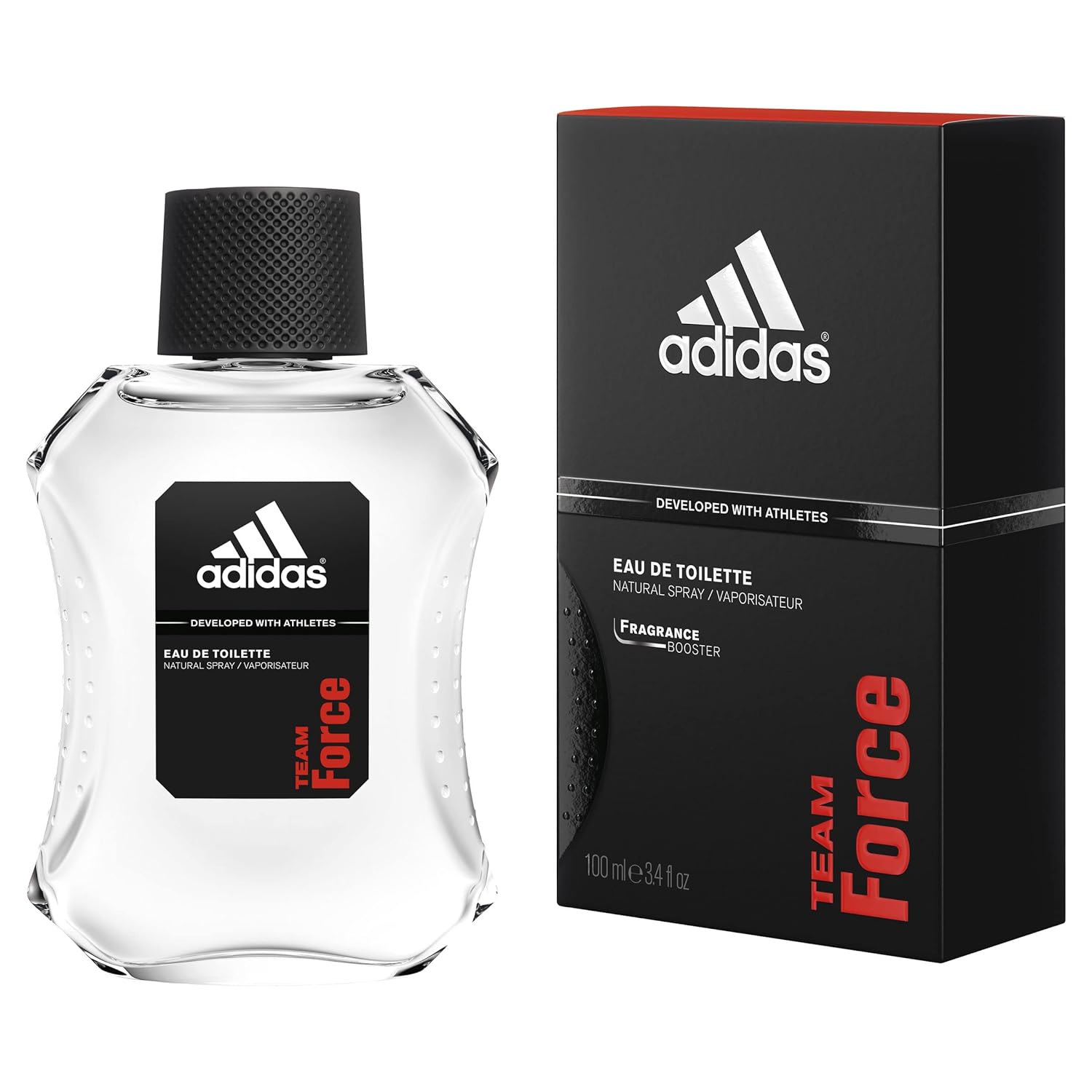 Adidas Team Force Eau De Toilette Spray 100ml 3.4 Fl.oz. Developed With Athletes | Masculine Fragrance Booster