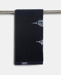 Jockey T224 Men'S Cotton Hand Towel 400 Gsm | Rich Terry Ultrasoft & Durable Printed Hand Towel (Pack Of 2) - Deep Navy
