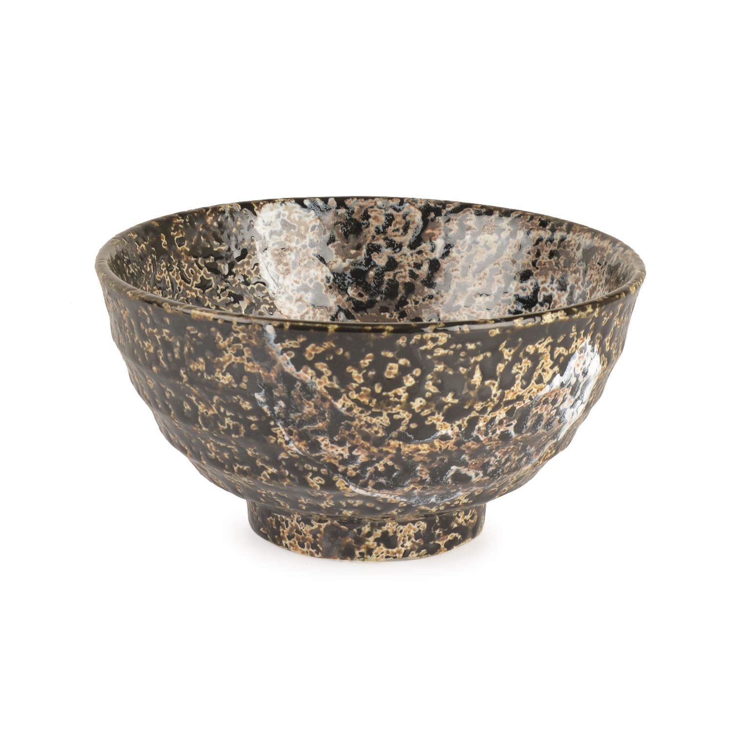 Handmoulded Studio Pottery Serving Cum Snack Bowl - 750ml, Black | Decorative Bowl For Kitchen