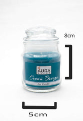 SANDAL & OCEAN BREEZE JAR CANDLE SET OF 2 | PARAFFFIN WAX BURNING TIME 30 HOURS