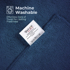 Black Gold The Finer Touch Microfiber Bath Towels 1000 Gsm | Super Absorbent, Lightweight, Ultra-Soft, Fade Resistant (Navy Blue) - Pack Of 2