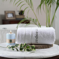 Maspar Amor Ultra Soft Bath Towel 800 Gsm (White) - 1 Pcs