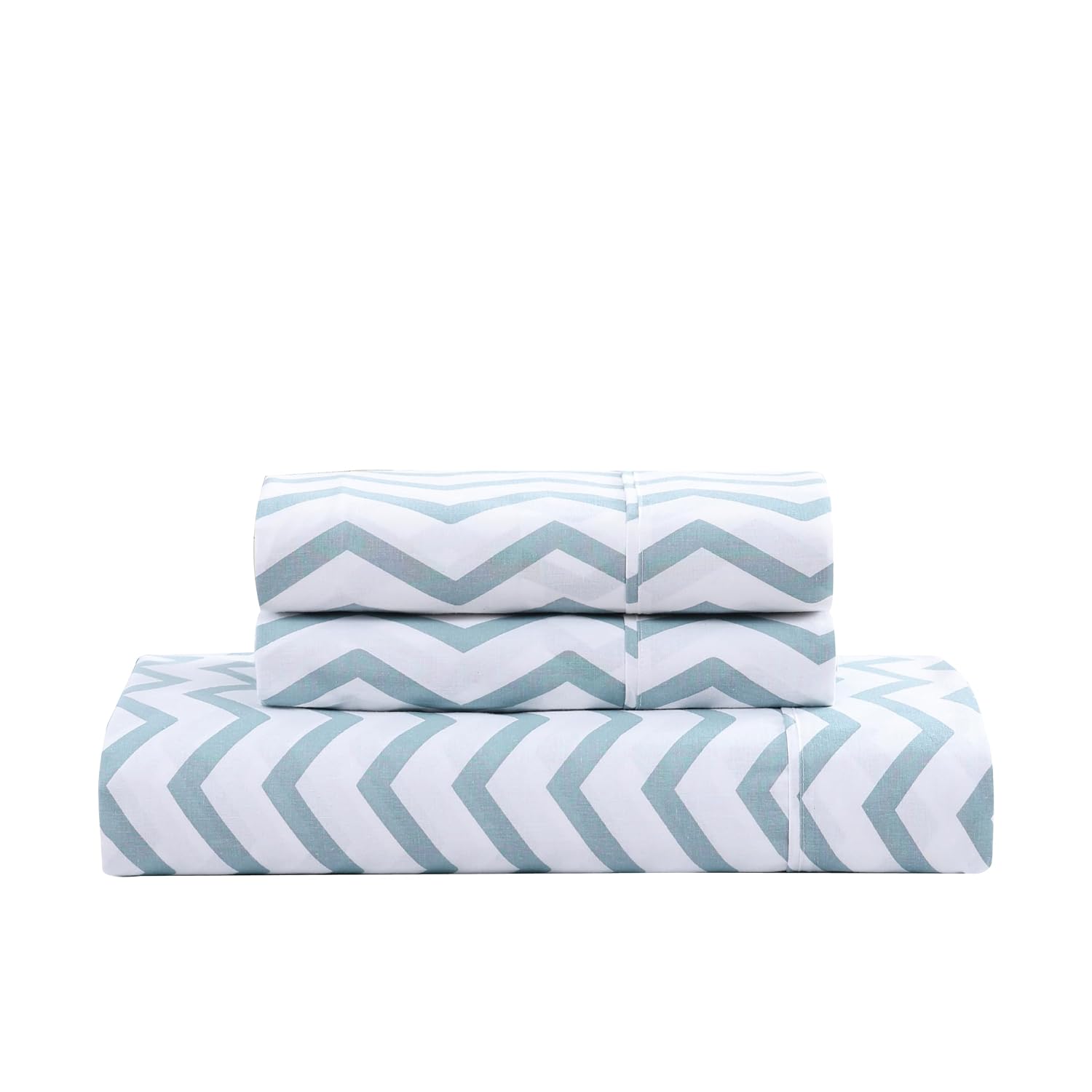 1 Flat Bedsheet For Double Bed With 2 Pillow Covers | 90 X 100 Inches, White & Grey | Soft & Comfortable Fabric, Machine Washable